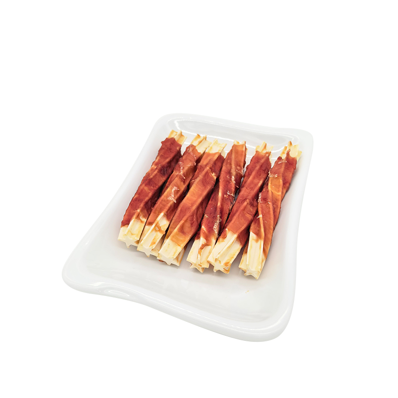 천연 유기농 12cm 고기 포장 개 간식, 건강한 오리 포장 스틱