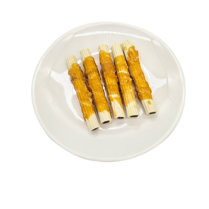 ST005 우유맛 6cm 고기포장 치킨롤 강아지 간식
