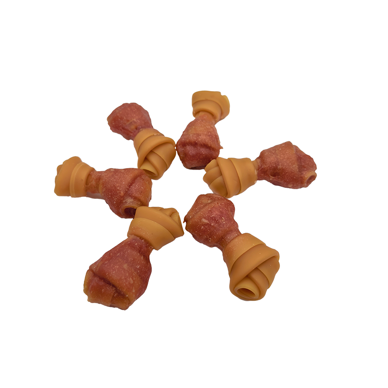 Single-Color Duck Paste Knotted Bone Dog Treat